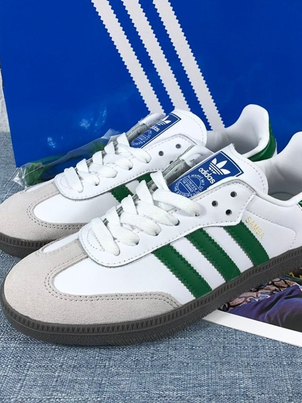 New Adidas Samba Sneaker White Green shoes